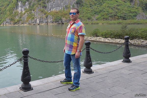 Дмитрий Медведев выбрал модный и яркий look для поездки во Вьетнам Дмитрий Медведев выбрал модный и яркий look для поездки во Вьетнам