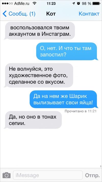 Ох уж эти котики: Что было бы, если ли бы коты писали смс Ох уж эти котики: Что было бы, если ли бы коты писали смс